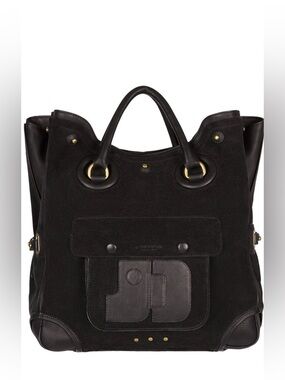 Jerome Dreyfuss Jacky Black Suede Satchel
